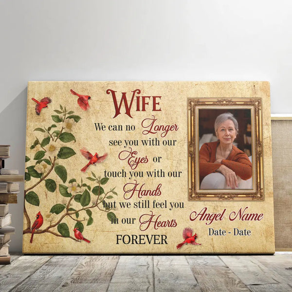 Personalized Canvas Prints, Custom Photo Sympathy Gifts, Bereavement Gifts, Remembrance Gifts, Loss Of Wife, In Our Hearts Forever Dem Canvas