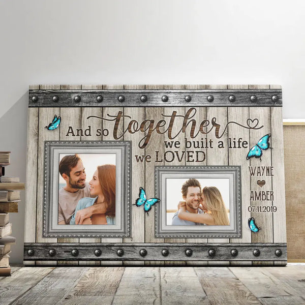 Personalized Photo Canvas Prints, Custom Photo, Couples Gifts For Him For Her, Engagement Couple Gifts, Wedding Gifts, A Life We Loved Dem Canvas