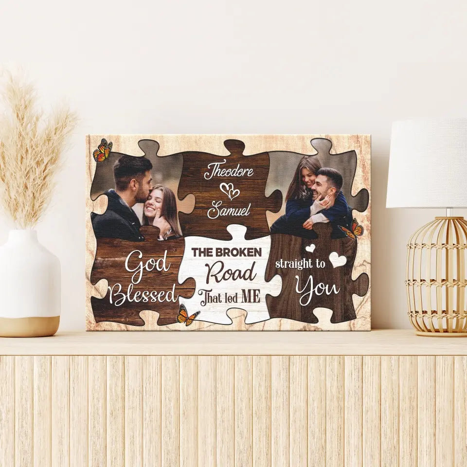 Dem Canvas Custom Couples Canvas Prints, Custom Photo And Name