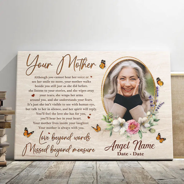 Personalized Canvas Prints, Custom Photo Sympathy Gifts, Memorial Gifts, Remembrance Gifts, Loss Of Mother, Condolence Gifts, Dem Canvas