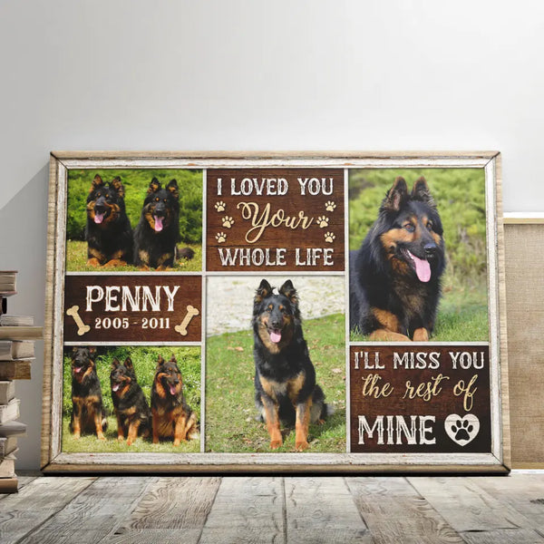 Personalized Photo Canvas Prints, Custom Photo, Pet Loss Gifts, Memorial Gifts, Sympathy Gifts, Dog Memorial, Loss Of Pet Dog Lover Dem Canvas
