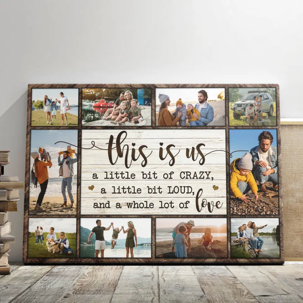 Family Canvas -  Personalized Canvas Prints - Custom Family Photo Gifts, This Is Us Picture Collage Canvas