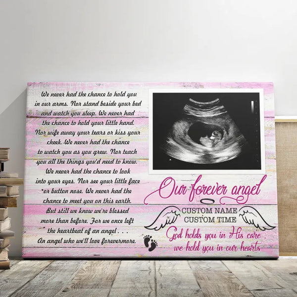 Memorial Canvas - Personalized Canvas Prints - Our Forever Angel Custom Canvas For Loss Of Baby