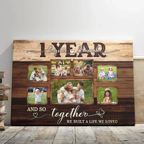 Personalized Canvas Prints, Custom Photos, Couple Gifts, Anniversary Gifts, 1st Anniversary Couple Love Wife Husband Dem Canvas