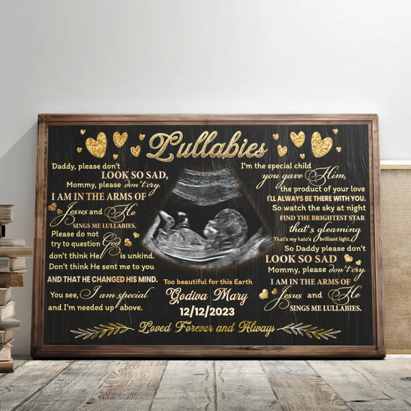 Memorial Canvas - Personalized Canvas Prints - Custom Photo, Gift For Loss Of Stillborn Infant Miscarriage Child