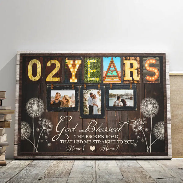 Anniversary Gifts For Two Years - Personalized Canvas Prints - 2nd Wedding Anniversary Gifts, Custom Photo, All Of Me Loves All Of You