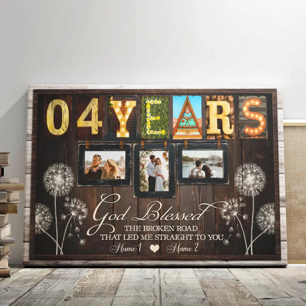 Linen Anniversary Gifts - Personalized Canvas Prints - 4th Wedding Anniversary Gifts, Custom Photo, All Of Me Loves All Of You