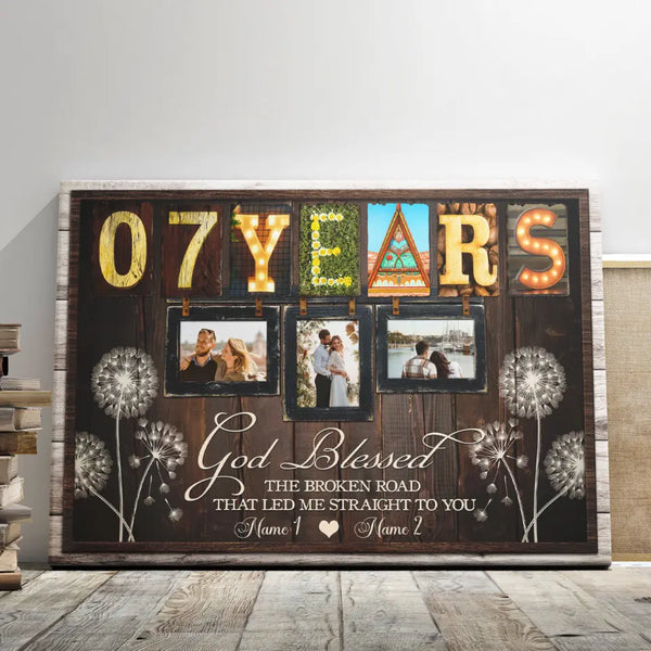 Wool Anniversary Gift - Personalized Canvas Prints - 7th Wedding Anniversary Gifts, Custom Photo, All Of Me Loves All Of You