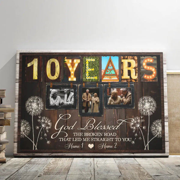 10-Year Anniversary Ideas - Personalized Canvas Prints - 10th Wedding Anniversary Gifts, Custom Photo, All Of Me Loves All Of You