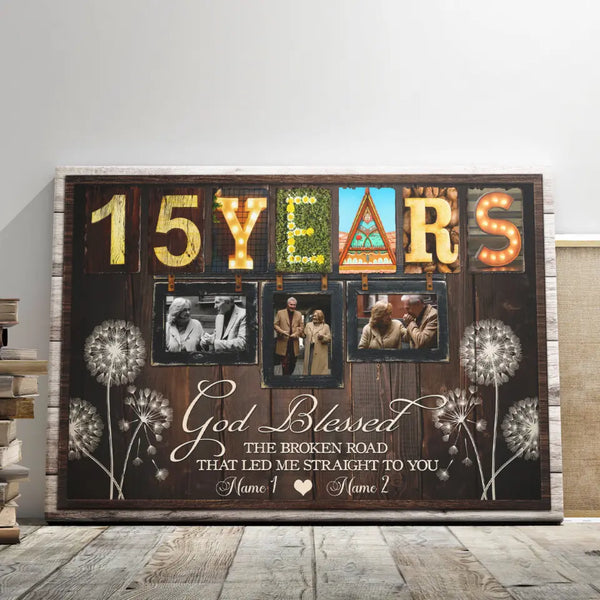 15-Year Anniversary Gift - Personalized Canvas Prints - 15th Wedding Anniversary Gifts, Custom Photo, All Of Me Loves All Of You