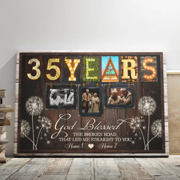 35-Year Anniversary Gifts - Personalized Canvas Prints - 35th Wedding Anniversary Gifts, Custom Photo, All Of Me Loves All Of You