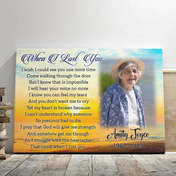Memorial Canvas - Personalized Canvas Prints - Memorial Gift For Loss Of Loved One, Coastal Style
I Never Left You