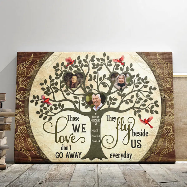 Memorial Canvas - Personalized Canvas Prints - Custom Photo Family Tree Memorial, Those We Love Don't Go Away