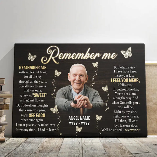 Memorial Canvas Prints - Personalized Canvas Prints - Memorial Gift For Loss Of Loved One, Remember Me