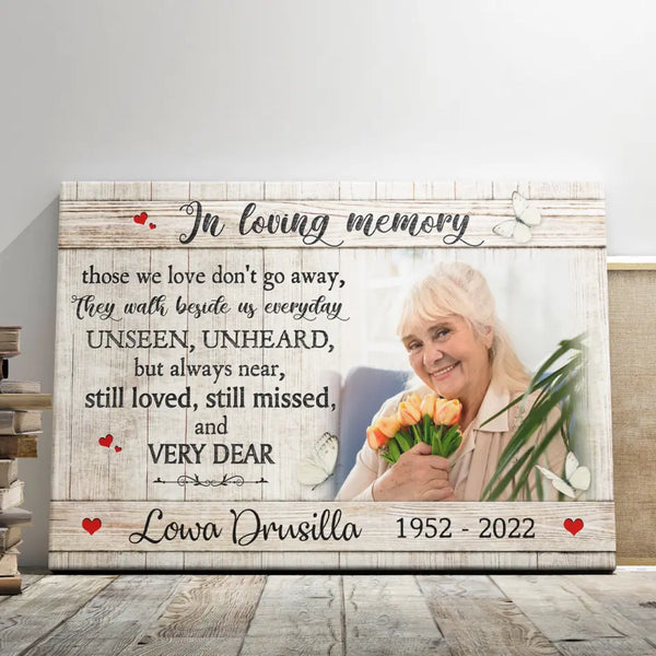 Memorial Canvas Prints - Personalized Canvas Prints - In Loving Memory Loss of Mother, Loss of Father, Those We Love Don't Go Away