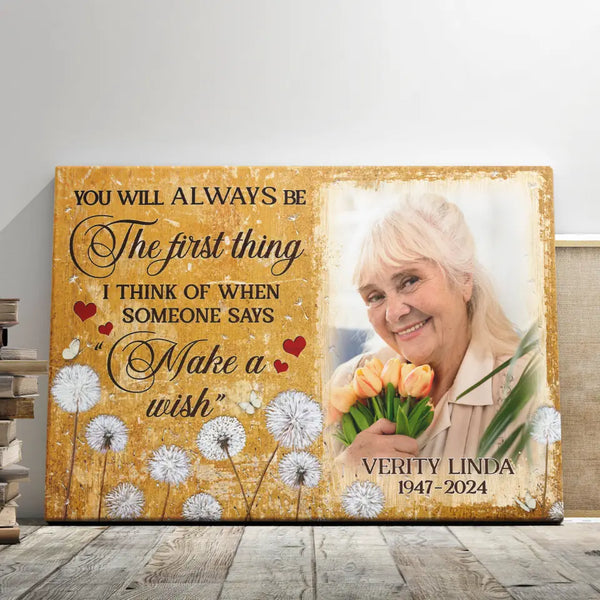 Memorial Canvas Prints - Personalized Canvas Prints - Memorial Gift For Loss Of Loved One, In Loving Memory Loss of Mother, Loss of Father