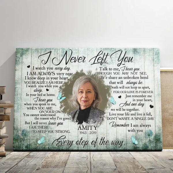 Memorial Canvas Prints - Personalized Canvas Prints - Memorial Gift For Loss Of Loved One, I Never Left You