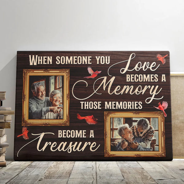 Personalized Canvas Prints, Upload Photo And Name, Memorial Gifts For Loss Of Parents, Memorial Gift, When Someone You Love Dem Canvas