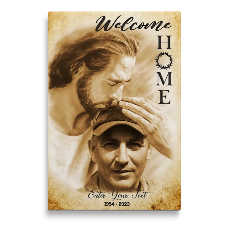 Custom Canvas Prints, God Sympathy Gifts, Jesus Memorial Gift, Remembrance Gifts, Bereavement Gift, Welcome Home Jesus Dem Canvas