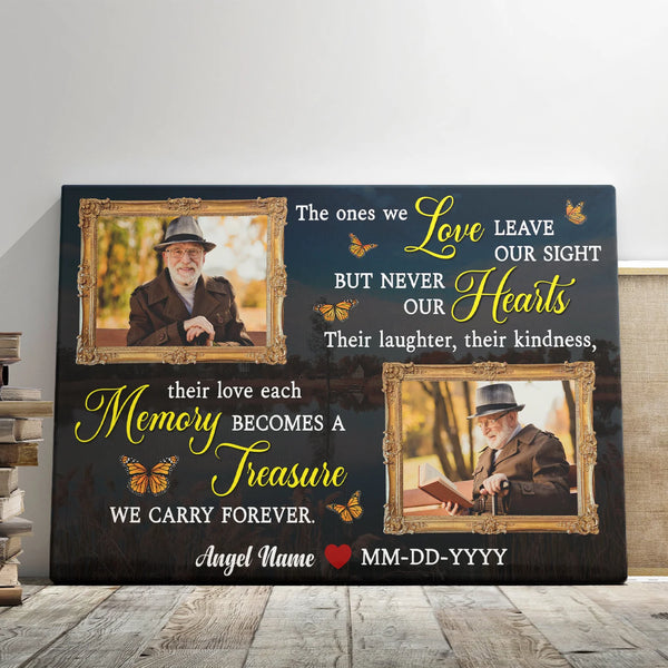 Memorial Personalized Canvas Prints - Custom Photo & Text - 5 Sizes - Sympathy Gift, Remembrance Gift, The Ones We Love - Dem Canvas