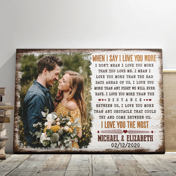 Couple Personalized Canvas Prints - Custom Photo & Text - 5 Sizes - Anniversary Custom Love Message Photo Print, We Are A Team - Dem Canvas