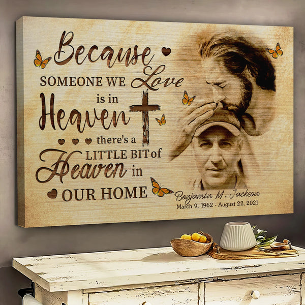 Personalized Canvas Prints, Custom Photo, Sympathy Gifts, Memorial Gift, Remembrance Gifts, Bereavement Gift, Safe in God Hand Dem Canvas