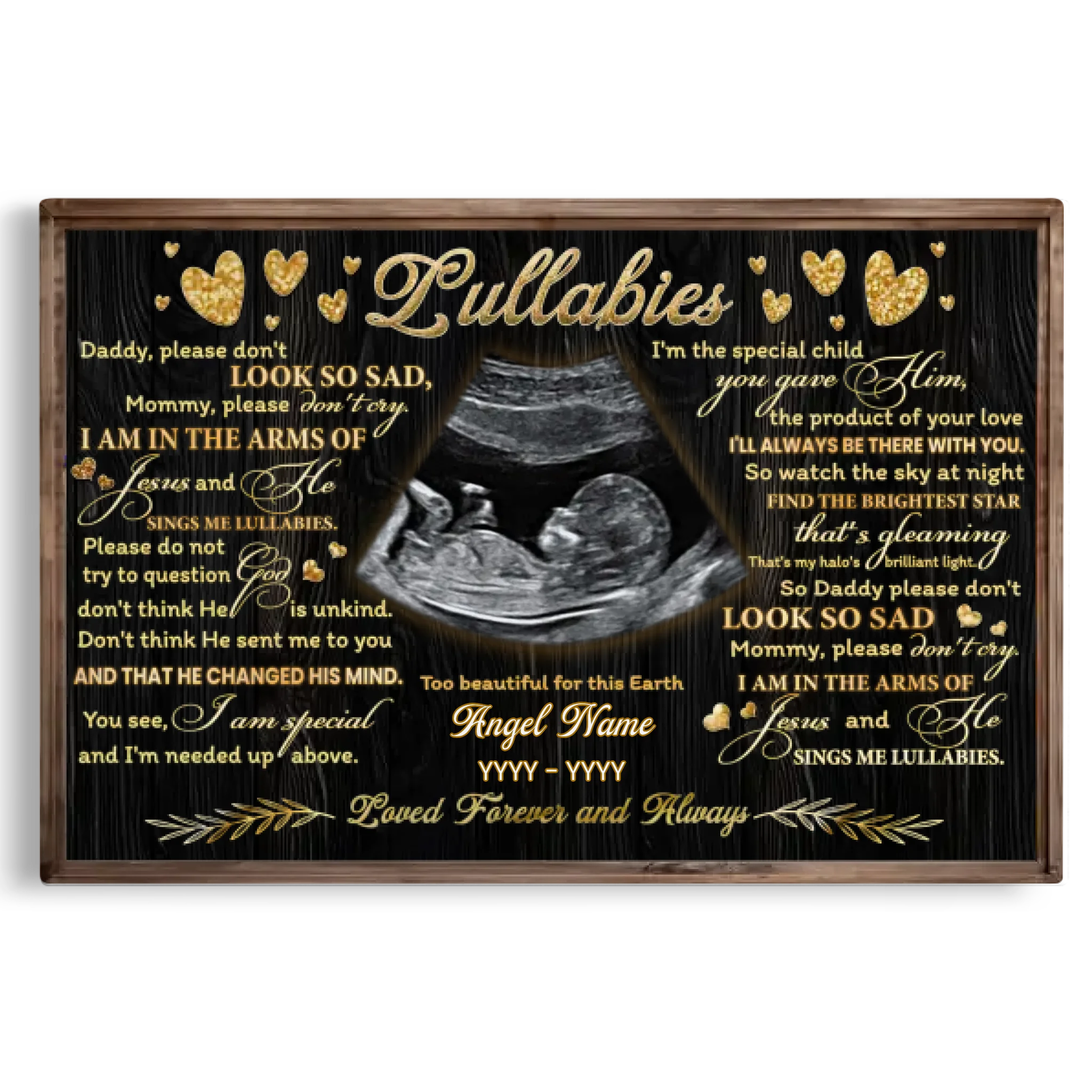 Memorial Canvas - Personalized Canvas Prints - Custom Photo, Gift For Loss Of Stillborn Infant Miscarriage Child 商品缩略图