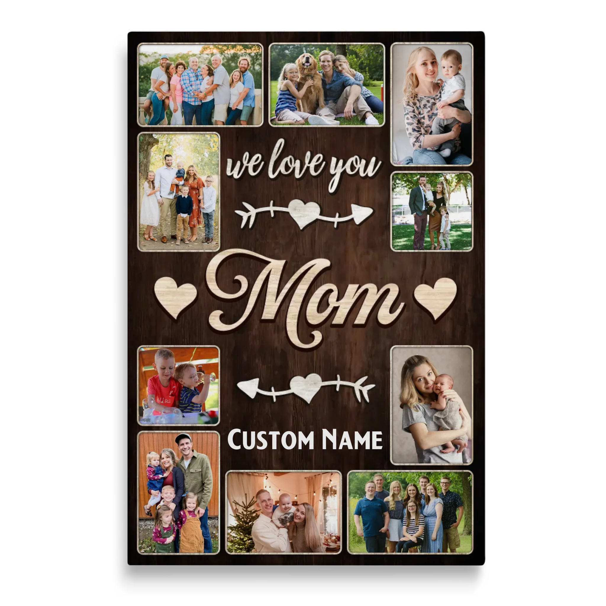 Personalized Canvas Prints, Custom Photo, Gifts for Mom, Mother's Day Gifts, Mom Gifts From Child We Love You Dem Canvas 商品缩略图