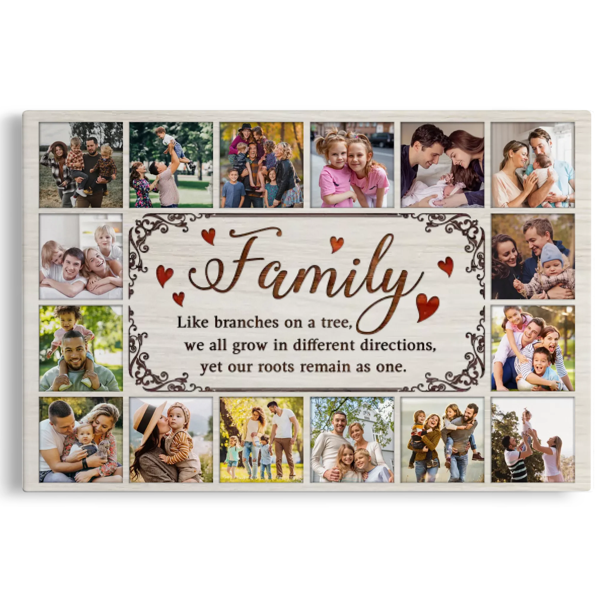 Personalized Canvas Prints, Custom Photo, Gifts for Parents, For Grandparents, Family Tree Photo Collage, Family Like Branches On A Tree Dem Canvas 商品缩略图