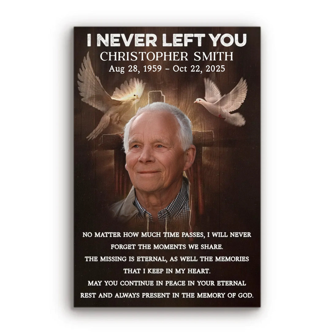 Memorial Personalized Canvas Prints - Custom Photo & Text - 5 Sizes ...