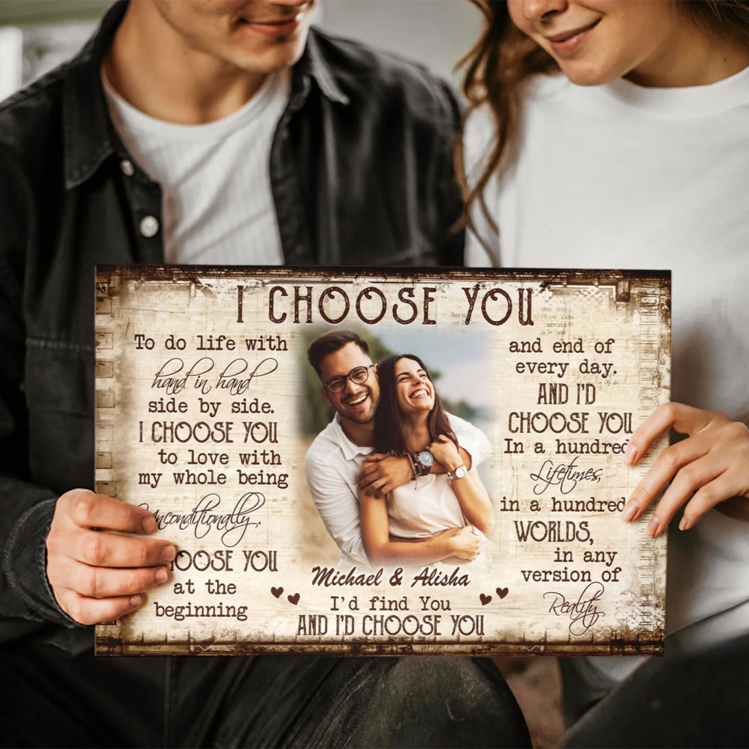 Couple Personalized Canvas Prints - Custom Photo & Text - 5 Sizes - An ...