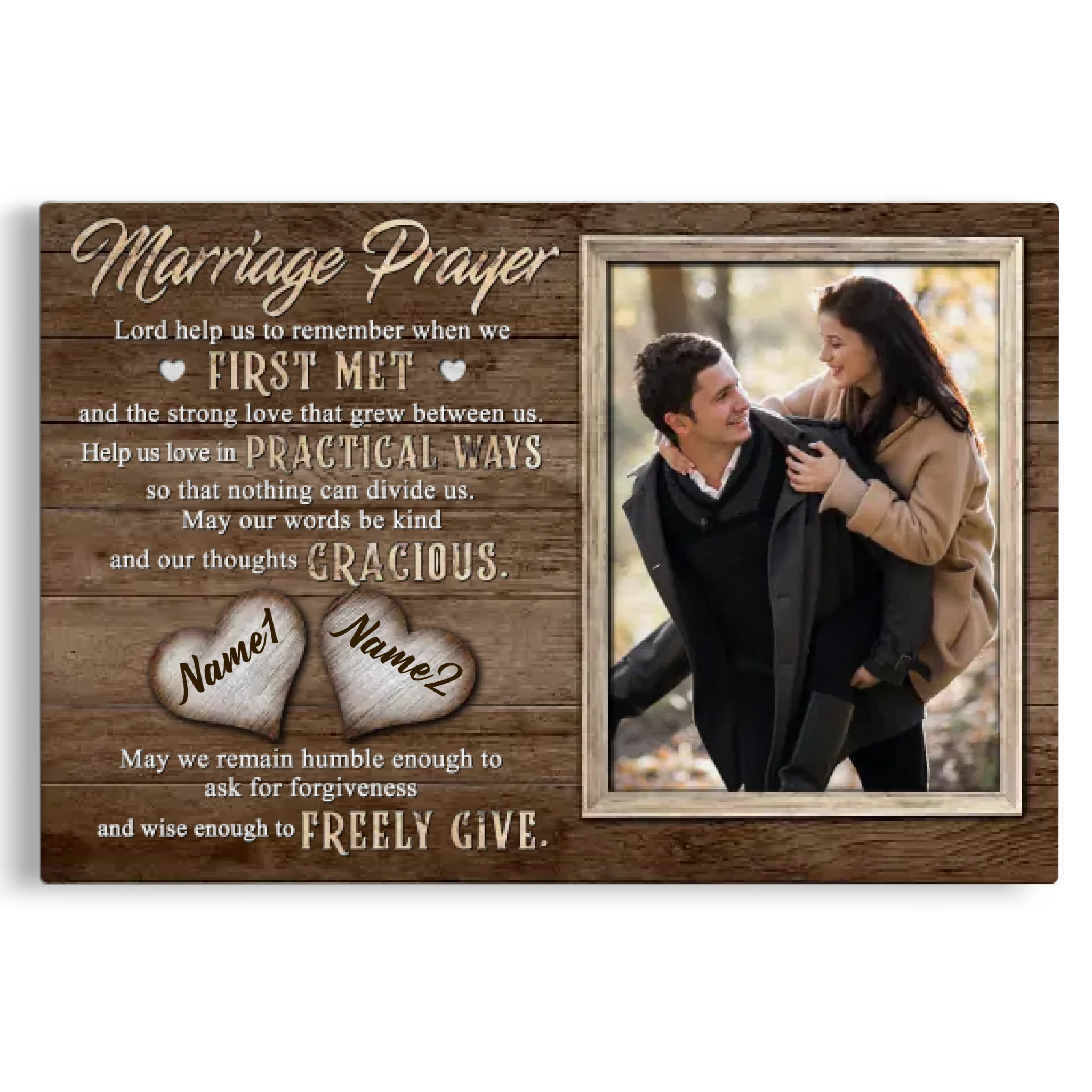 Personalized Canvas Prints Custom Couple Photo, Wedding Anniversary, Wedding Gift For Couple, Unique Gift For Newly Married Dem Canvas 商品缩略图